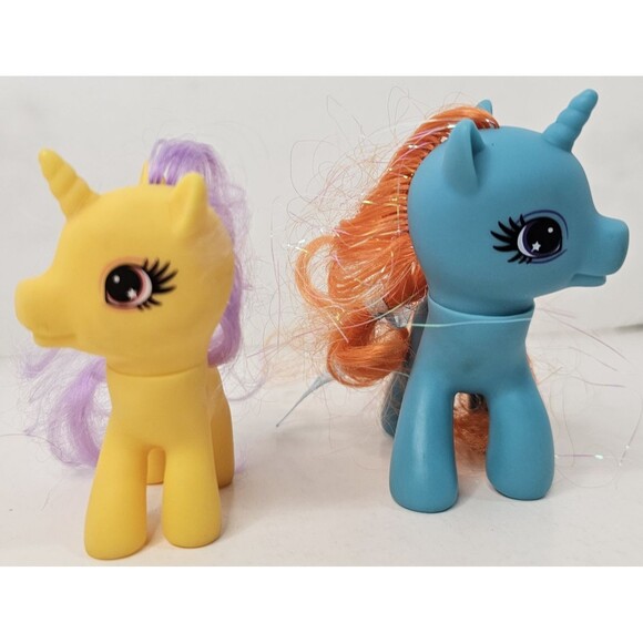 Wonder Pony Land: Lot of 2 - Blue Unicorn‎ S-09-B1 & Yellow Unicorn S-10-B1A - Picture 3 of 6